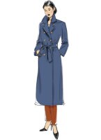 V9367 Damen Gürtel Mantel, Vogue