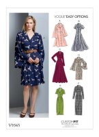 V9345 Damen Kleid, Schnittmuster von Vogue