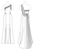 V1616 Damen Kleid, Schnittmuster von Vogue