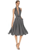 V9343 Damen Kleid, Schnittmuster von Vogue