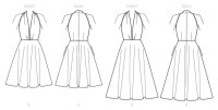 V9343 Damen Kleid, Schnittmuster von Vogue