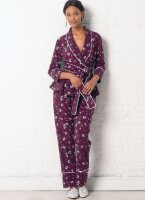 M7875 Damen Hose Gürtel Robe Jackett, McCalls