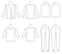 M7331 Damen Shirt Leggings Jackett, McCalls