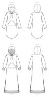 K4248 Kaputzennachtkleid, KwikSew