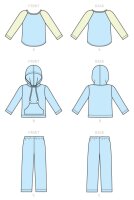 K0251 Schlafanzug, Kaputzenshirt, KwikSew