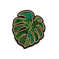 Applikation Blatt Ficus grün groß
