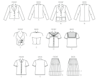 McCalls M7141 Jackett, Weste, Bluse und Pleated Rock
