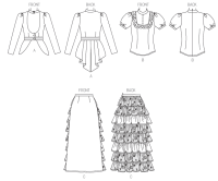 McCalls M7071 Jackett, Bluse und Rock mitRuffles