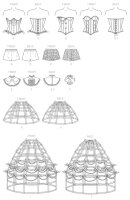 M7306 Korsett Shorts Röcke, McCalls