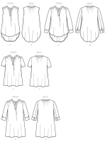 McCalls M7324 Damen Half Placket Tops und Tunika