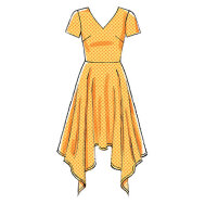McCalls M7315 Damen Handkerchief-Hem Kleider