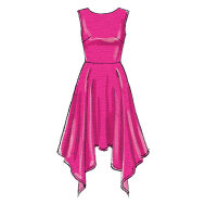 McCalls M7315 Damen Handkerchief-Hem Kleider