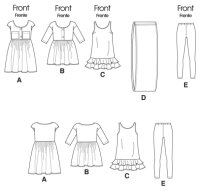 M6275 Leggings Kleid Plus Schultertuch, McCalls