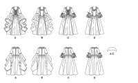 McCalls M5731 Damen / Kinder / Mädchen Prinzessin Kostüme