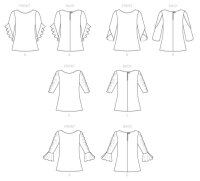 B6687 Damen Top, Butterick
