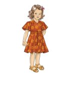 B6654 Damen Kinder Kleid Schärpe, Butterick
