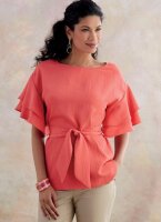 B6685 Damen Top Schärpe, Butterick