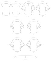 B6685 Damen Top Schärpe, Butterick