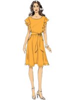 B6677 Damen Kleid Schärpe, Butterick