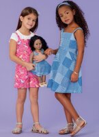 K0258 Mädchen Kleid, Latzhose, KwikSew