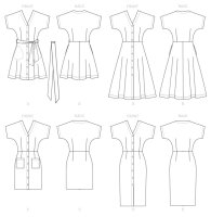 M7920 Damen Gürtel Kleid, McCalls