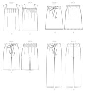 M7942 Damen Shirt Top Mädchen Hose Shorts, McCalls