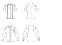 V1622 Unisex Shirt, Schnittmuster von Vogue