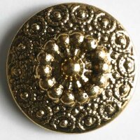 3 Stück, 18mm Knopf, altgold, rund, Blume, Dill ,...