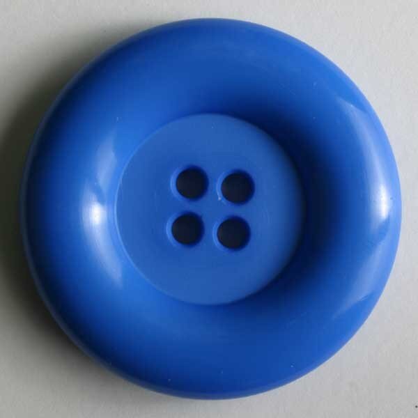 6 Stück, 18mm Knopf, blau, Dill , Made in Germany