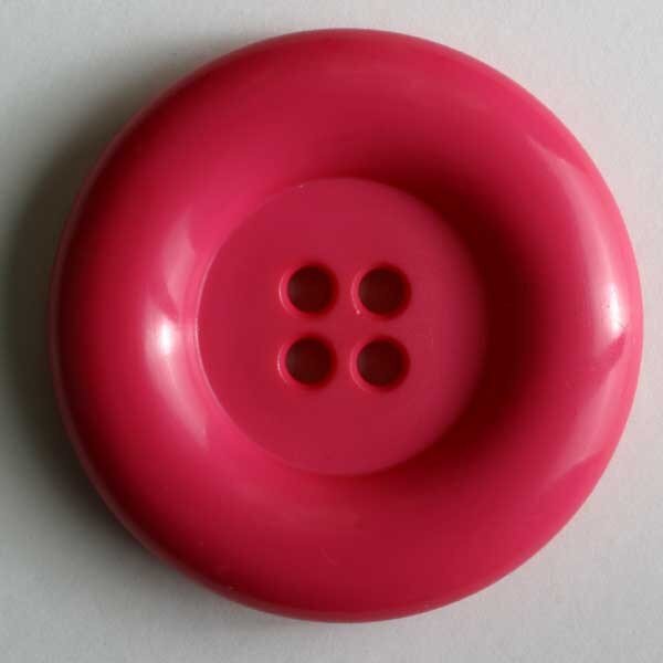 3 Stück, 34mm Knopf, pink, Dill , Made in Germany