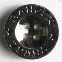 6 Stück, 18mm Knopf, altsilber, Dill , Made in Germany