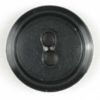 6 Stück, 14mm Knopf, schwarz, Dill , Made in Germany