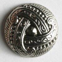 6 Stück, 15mm Knopf, altsilber, Dill , Made in Germany