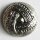 6 Stück, 15mm Knopf, altsilber, Dill , Made in Germany