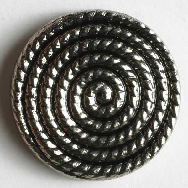 3 Stück, 19mm Knopf, altsilber, Dill , Made in Germany