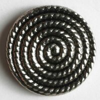 3 Stück, 23mm Knopf, altsilber, Dill , Made in Germany