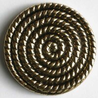 3 Stück, 28mm Knopf, altgold, Dill , Made in Germany