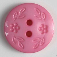3 Stück, 18mm Knopf, pink, Dill , Made in Germany