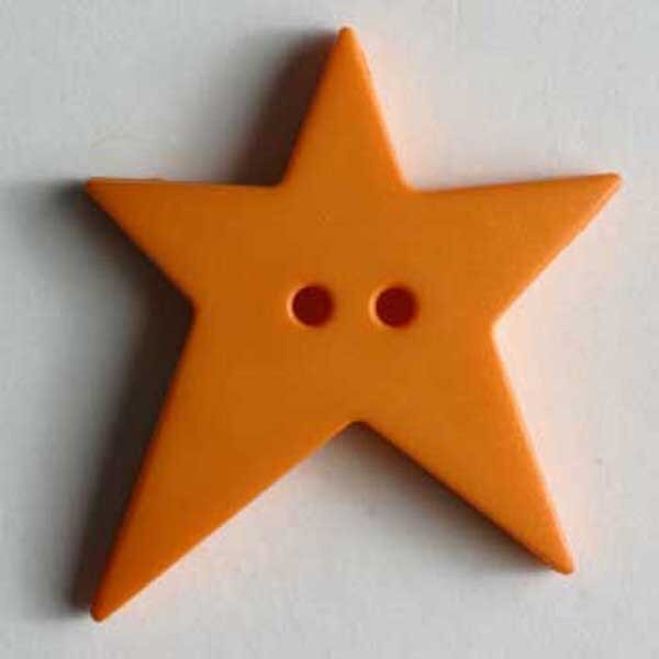 3 Stück, 28mm Knopf, orange, Dill , Made in Germany