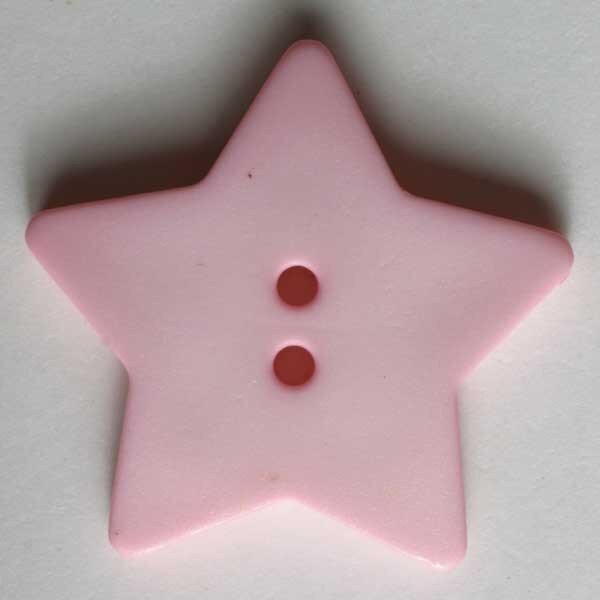 6 Stück, 15mm Knopf, pink, Dill , Made in Germany