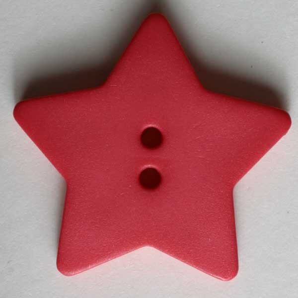 6 Stück, 15mm Knopf, pink, Dill , Made in Germany