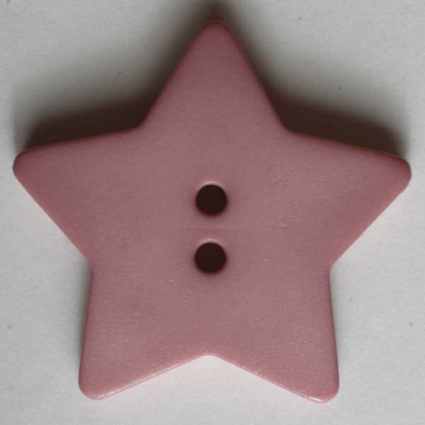 6 Stück, 15mm Knopf, pink, Dill , Made in Germany