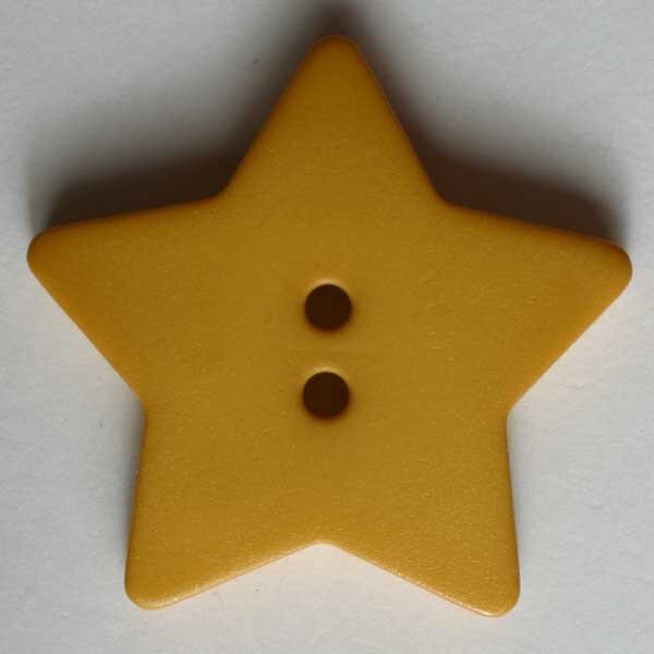 6 Stück, 15mm Knopf, gelb, Dill , Made in Germany