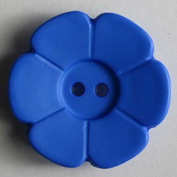 6 Stück, 15mm Knopf, blau, Dill , Made in Germany
