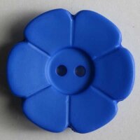 6 Stück, 15mm Knopf, blau, Dill , Made in Germany