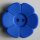 6 Stück, 15mm Knopf, blau, Dill , Made in Germany