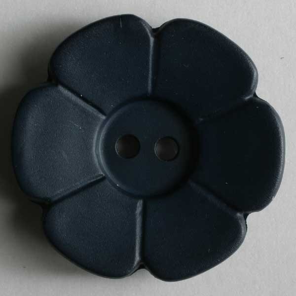 6 Stück, 15mm Knopf, blau, Dill , Made in Germany