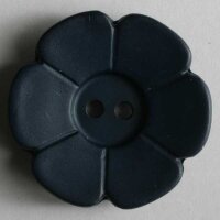6 Stück, 15mm Knopf, blau, Dill , Made in Germany