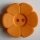 6 Stück, 15mm Knopf, orange, Dill , Made in Germany