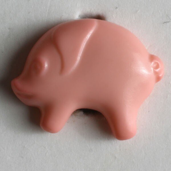 6 Stück, 18mm Kinderknopf, pink, Dill , Made in Germany